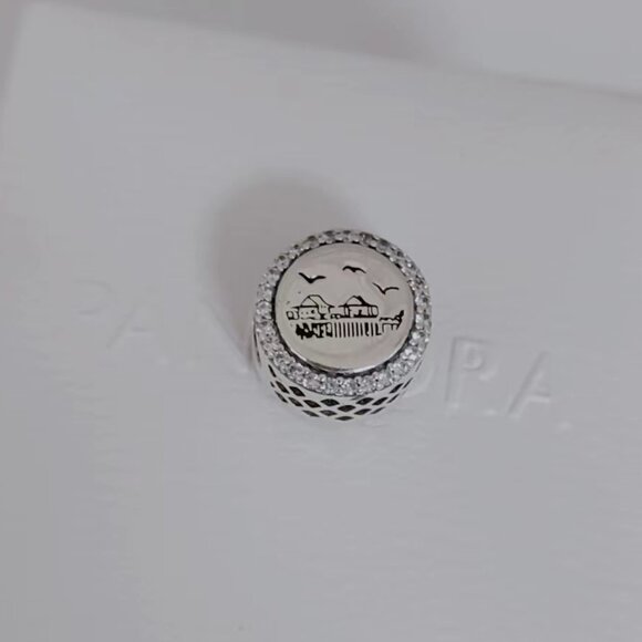 Pandora Naples Florida Travel Vacation Exclusive Bead Charm S925 Silver with box - Picture 3 of 7